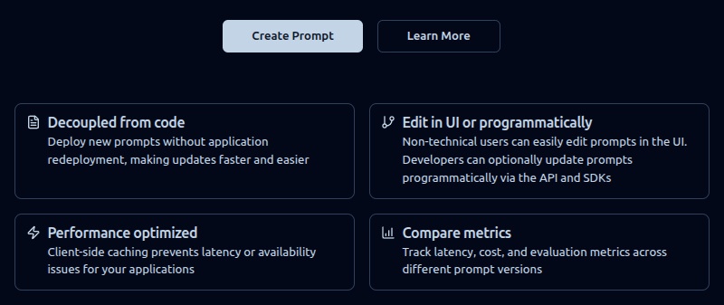 Langfuse dashboard interface
