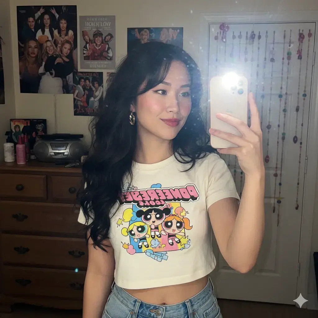 Woman 2000s Aesthetic Vibe